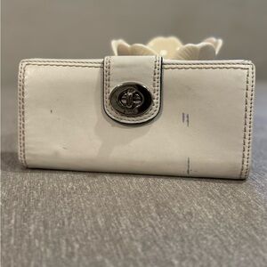 Coach white wallet